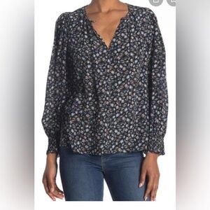 rebecca taylor zelma floral silk top sz 6